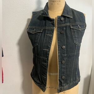 Allsaints denim jacket vest brand new size 12
